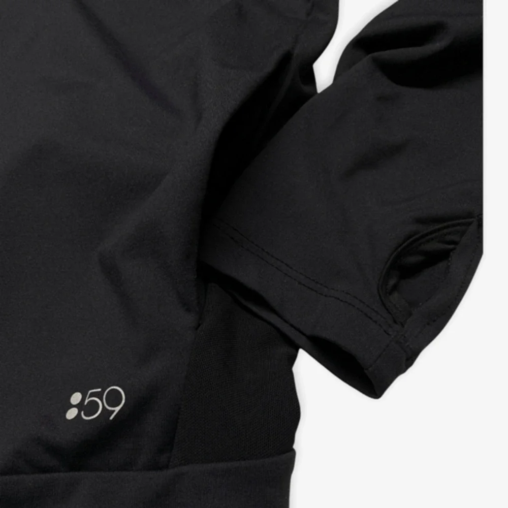 Splits59 Fifty Nine Black Full Zip Jacket With Thumbholes Stretch Size Medium - Picture 3 of 10
